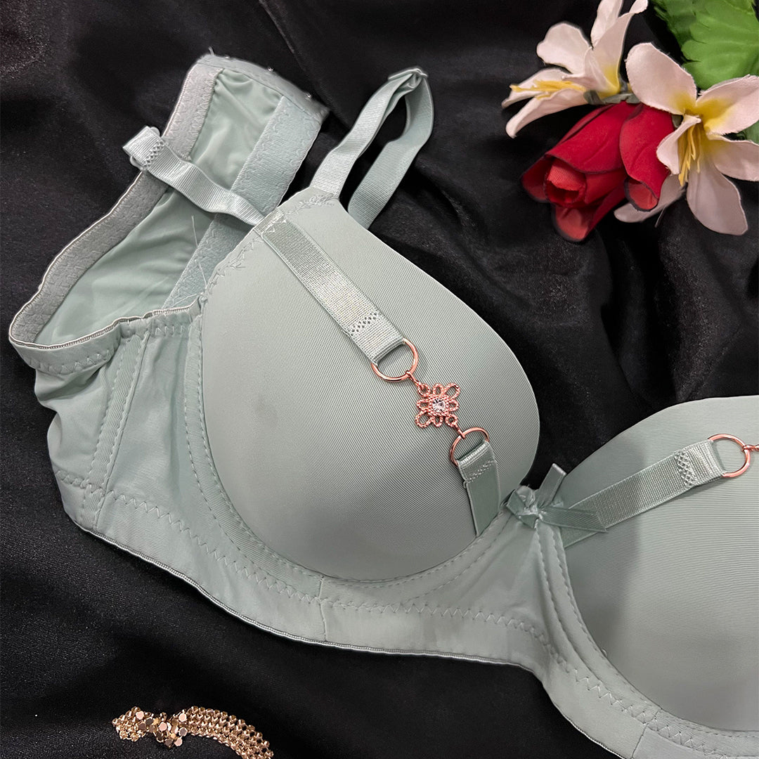 Lightly Padded Bra with Front Charm