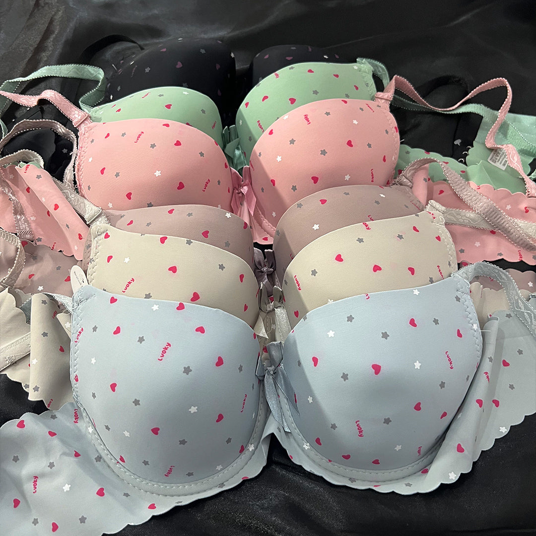 Playful Charm Lightly Padded Printed Bra