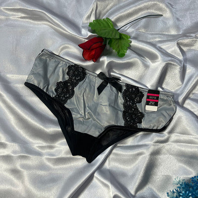 Elegant Satin Lace Bikini Panty