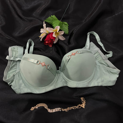 Lightly Padded Bra with Front Charm