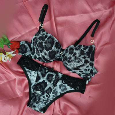 Leopard Print Push-Up Bra