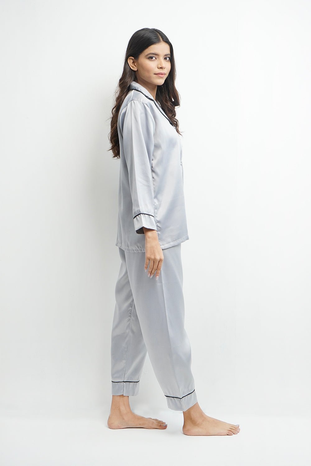 SILK PJ SET (Silver)