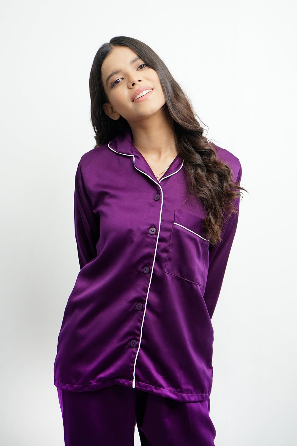 SILK PJ SET (Purple)