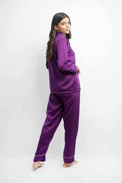 SILK PJ SET (Purple)