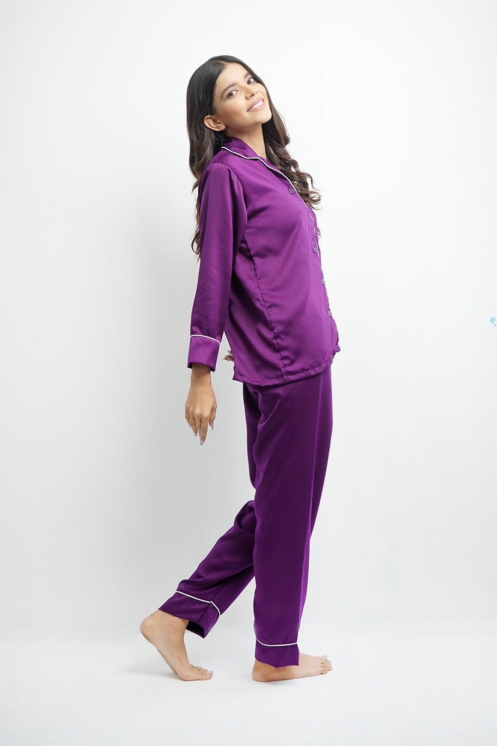 SILK PJ SET (Purple)