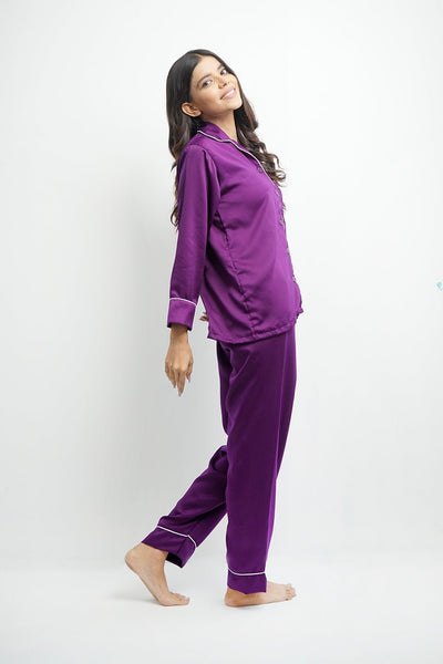 SILK PJ SET (Purple)