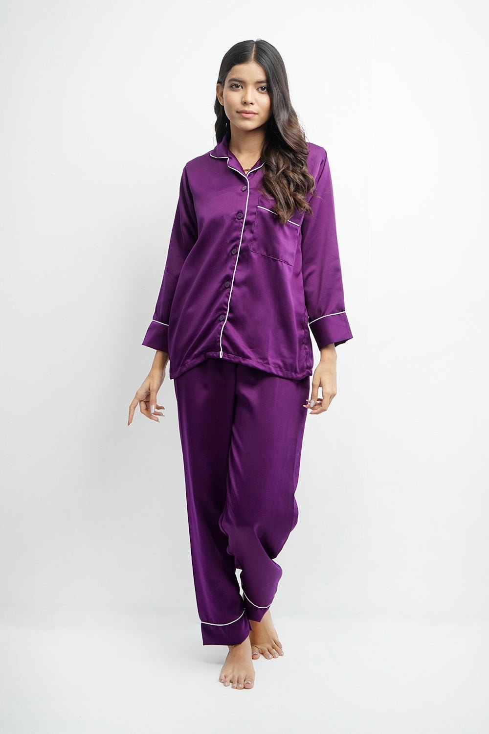 SILK PJ SET (Purple)