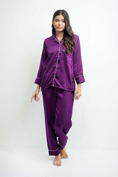 SILK PJ SET (Purple)