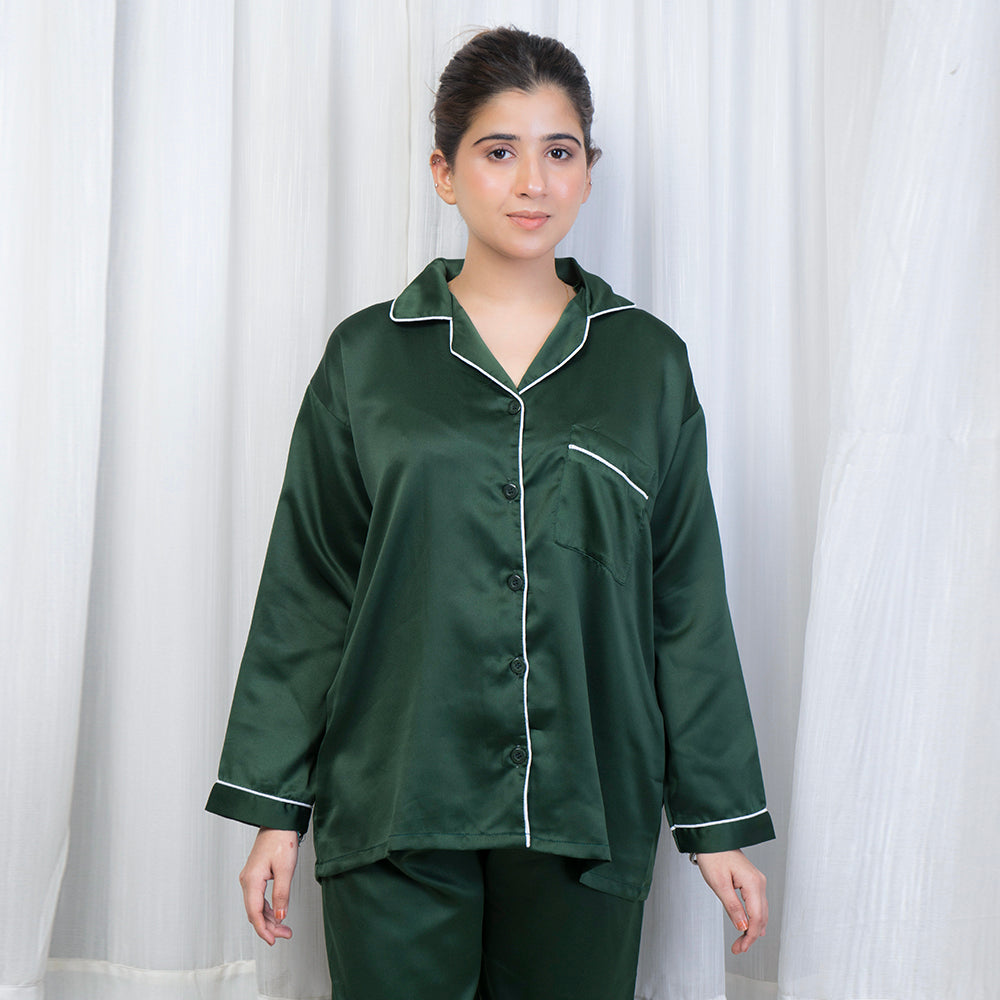 SILK PJ SET (Green)