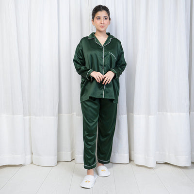 SILK PJ SET (Green)