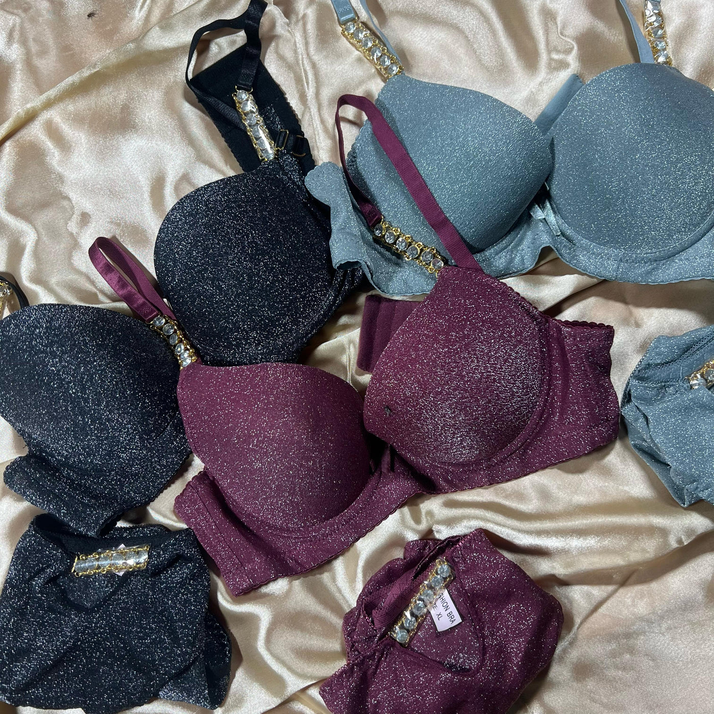 Midnight Sparkle Glam Lingerie Set