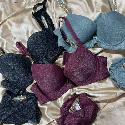 Midnight Sparkle Glam Lingerie Set