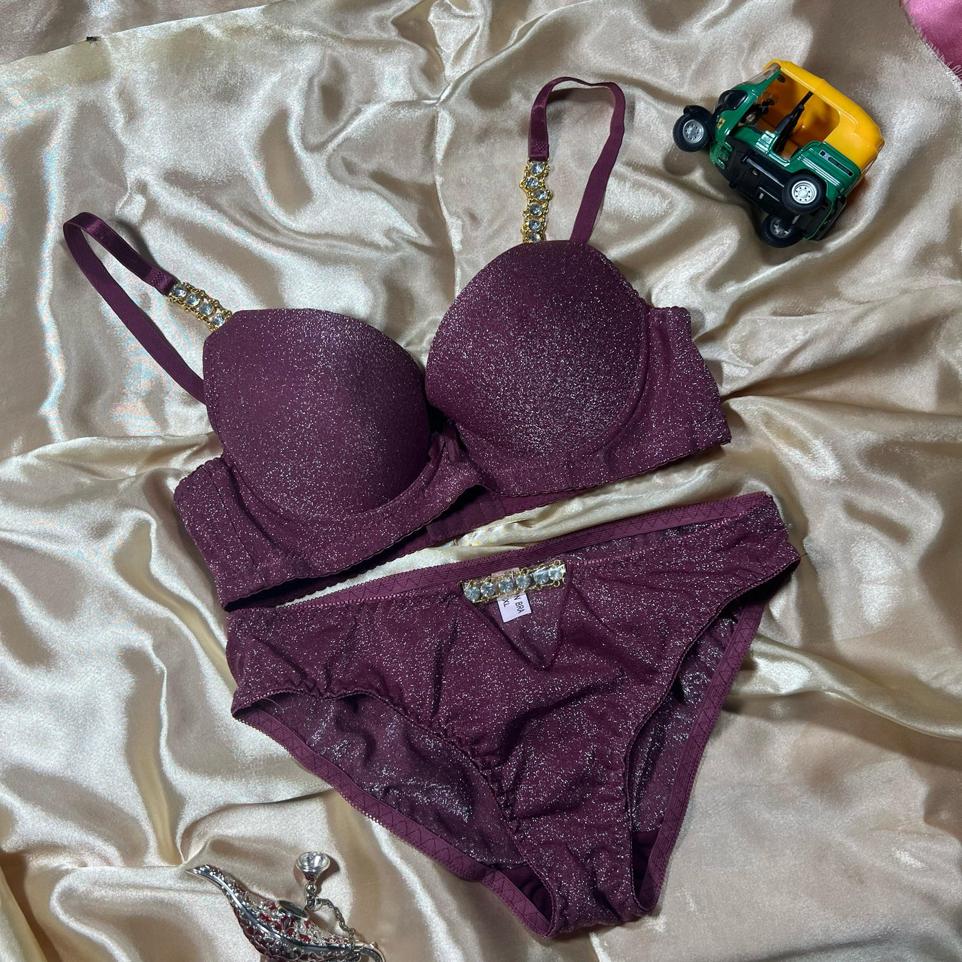 Midnight Sparkle Glam Lingerie Set