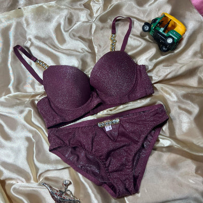 Midnight Sparkle Glam Lingerie Set