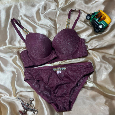 Midnight Sparkle Glam Lingerie Set
